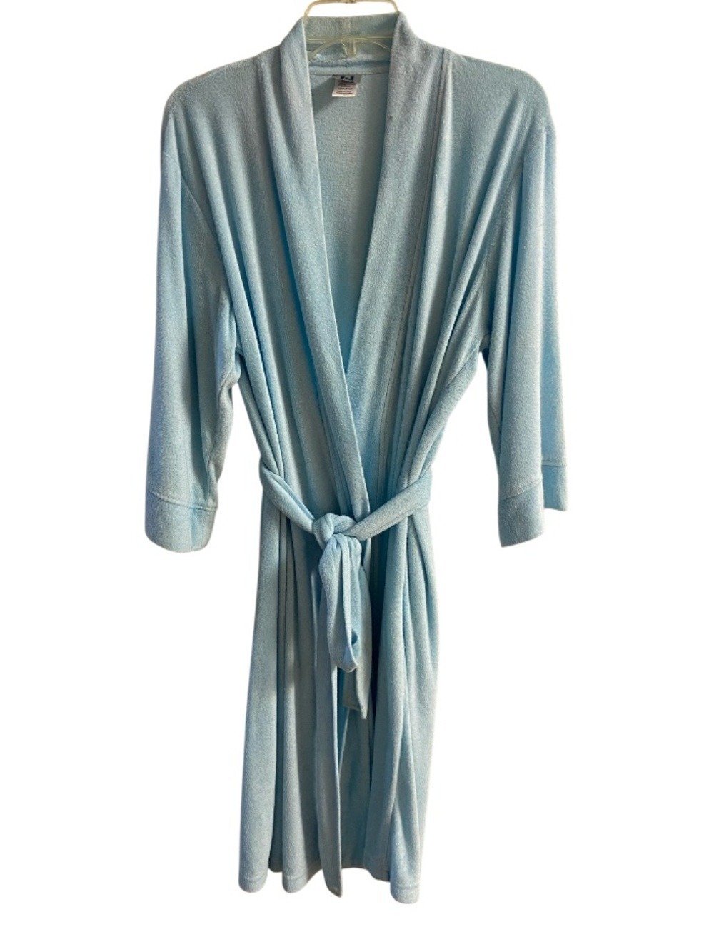 Natori Light Blue Terry Cloth Robe Large